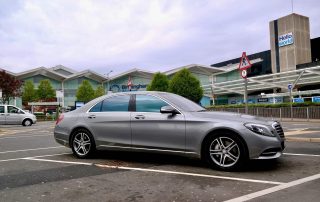 Mercedes S Class Chauffeur Car picking up at Birmingham Airport (BHX)