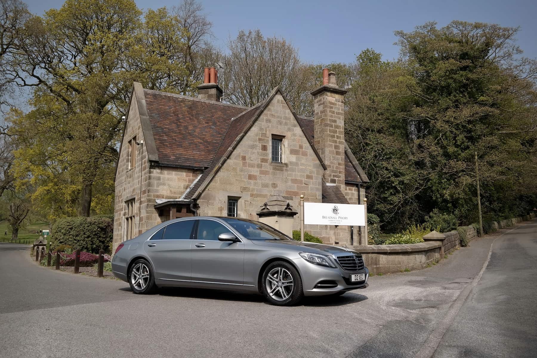 Mercedes S Class Chauffeur at Breadsall Priory Hotel, Derby