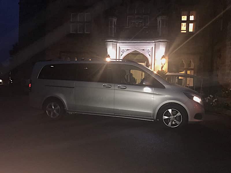 Our Mercedes V Class Picking up at a Derby Restaurant