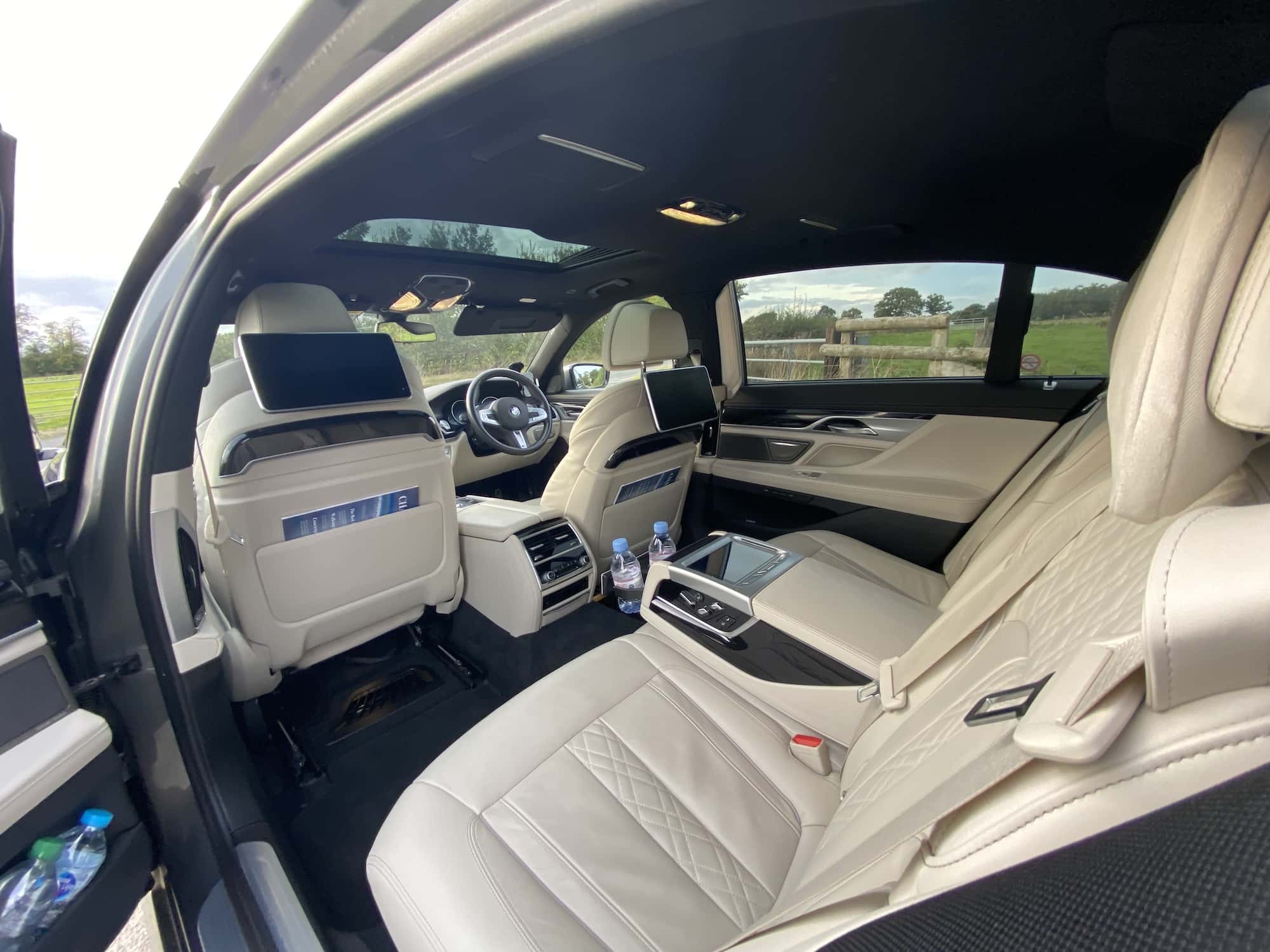 Interior of the BMW 7 Series Chauffeur Hire in Derby