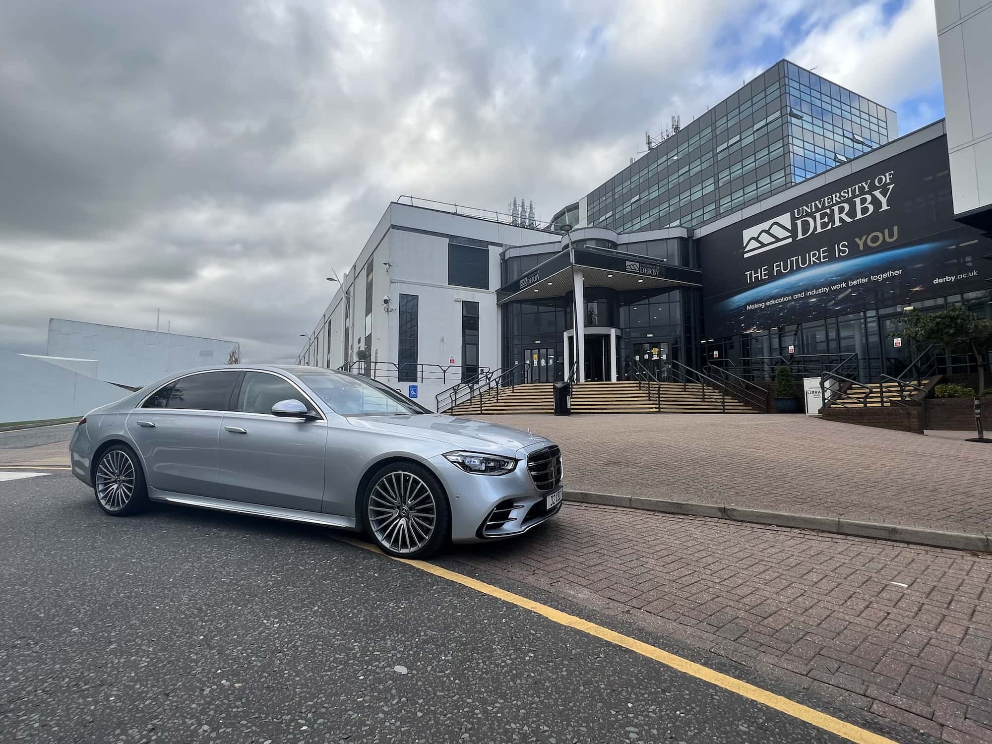 Mercedes S Class BUsiness HIre for Derby University