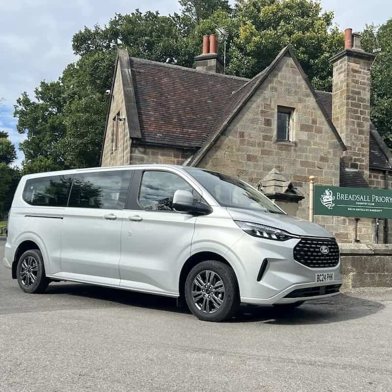 8 passenger minibus to the Cheltenham Festival travel in complete comfort